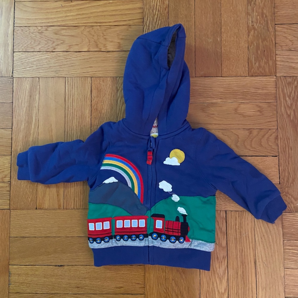 Mini Boden Shearling Applique jacket